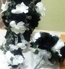 Black and white bouquet boutioneer & Toss. Request color Rush order available