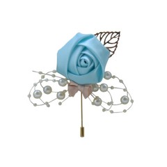 Artificial Rose Pearl Corsage Wedding Party Buttonhole Bride Groom Bridesmaid