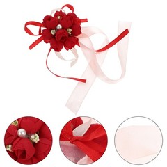 3 Pcs Wedding Wrist Flower Bands Rustic Vintage Cloth Wristlet Accessories
