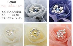 Monotone Bijou Organdy Flower Corsage Japan