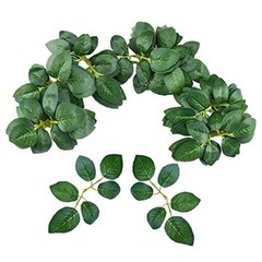 Bulk Rose Leaves Artificialery Fake Rose Flower Leaves for DIY 60pcs Green