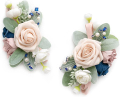 2Pcs Wedding Shoulder Corsage Artificial Flowers, Girl/Mother Homecoming/Prom Co