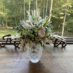Beautiful Bridal Wedding Bouquet Lovely Budget Friendly Faux Florals White Green