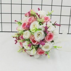 Bride Artificial Rose Bouquet Bridesmaid Ornament For Bridal Wedding Decoration