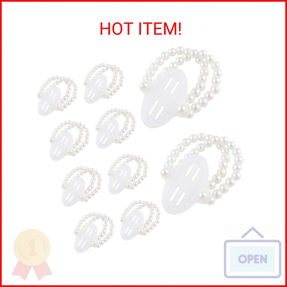 10 Pieces Pearl Corsage Wristlet Bracelet Elastic Wrist Corsages Bands for Weddi