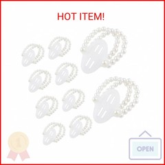 10 Pieces Pearl Corsage Wristlet Bracelet Elastic Wrist Corsages Bands for Weddi