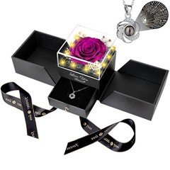 Preserved Purple Real Rose-Eternal Flowers Rose Gifts for Mom