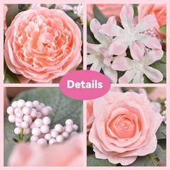 2Pcs Artificial Peony Flower Garland and – Silk Peony Garland with Pink