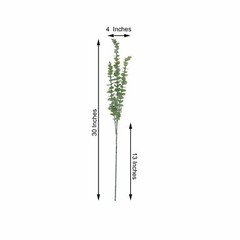 3 Frosted Green 30-Inch ARTIFICIAL EUCALYPTUS LEAVES Sprays Stems Party Supplies