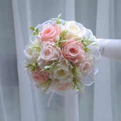 Artificial Faux Silk Rose Flower Wedding Party Decorations Holding Bride Bouquet