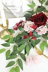 12pcs 28” Artificial Italian Ruscus Greenery Stems, Faux Hanging Greenery