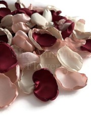 Wine, Blush, Ivory, Champagne Handmade Flower Petals Mix Of 50 Petals.