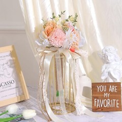 Ramo Grande De Flores De Novia Artificial Con Rosas Dama de Honor Bodas Fiestas