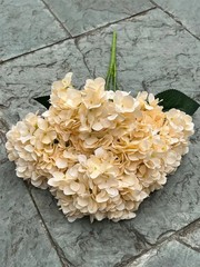 Large Size 5 Heads Artificial Flowers White Pink Hydrangea Silk DIY Wedding Brid