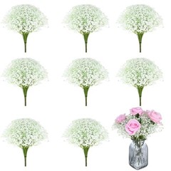 100 Pcs Baby Breath Artificial Flowers Artificial Bulk Faux Flowers Bouquet