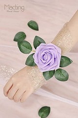 Lavender Artificial Flower Roses Real Touch Fake Flowers with 30PCS Lavender-1