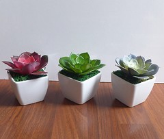 3 Colors Lotus Potted Artificial Plants Mini Grass