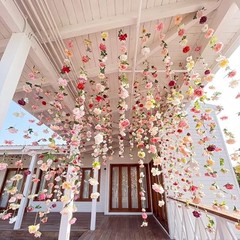Suncalla 12 Pcs 70.8 ft Wildflower Garland Pre Strung Multi Color Blossom