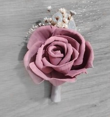 Dusty Rose Sola Wood Bridal Bouquet Blush Mauve Pink Bridesmaid Wedding Flowers