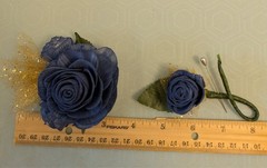 Handmade Sola Wood flower corsages & boutonnieres, proms/weddings, select color