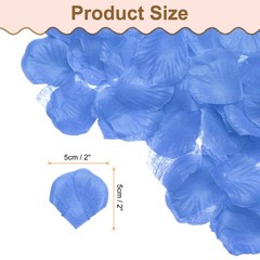 500pcs Artificial Rose Petals Fake Silk Flower Petals for Wedding, Sky Blue