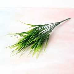 US 5pc Artificial Greenery 7 Branch Spring Grass Plant for Home/ Garden Decor
