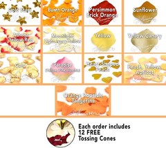 Silk Rose Petals 1000 Yellow Orange
