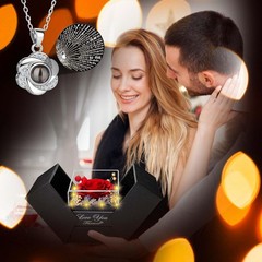 ENERLEAF Preserved Red Real Rose-Eternal Flowers Rose Gifts for Mom