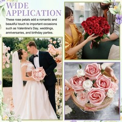 100pcs Eternal Roses Petals Premade Satin Ribbon Flowers Magenta