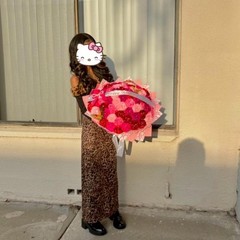 Huge Pink & Red Glitter Rose Bouquet – Dior Inspired Wrapping