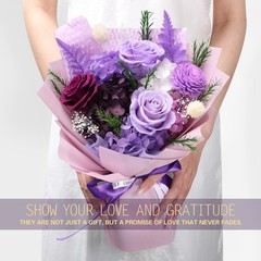 Casaido Preserved Flowers for Delivery, Mothers Day Purple Flower