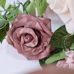 Artificial Rose Flower Burgundy Floral Garland 5ft – Wedding Ceremony Backdrop