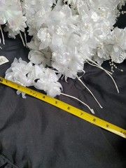 Wedding Floral Bundle Of 32 Pieces/white/Ivory/Iridescent/Picks/Stems/Flower/Lot