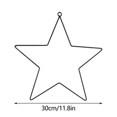 Versatile Pentagram Shaped Wreath Support Iron Frame for Creative Art Projects