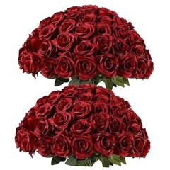 60 Pcs Burgundy Roses Artificial Flowers Bulk, Maroon Flowers Burgundy-60