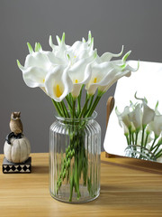20Pcs Calla Lily Bridal Wedding Bouquet Lataex Real Touch Artificial Flower Home