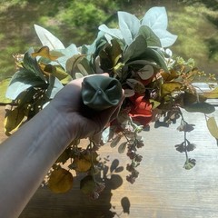 Beautiful Bridal Wedding Bouquet Budget Handmade Faux Flowers White-Pink Green