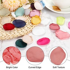 200 Pcs Silk Rose Petals, Artificial Flower Scatter Fake Rose Petals Peach Pink