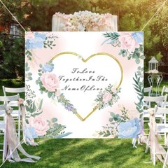 Large Heart Floral Crafting Mat for Ceremony Photo Booths and Receptions