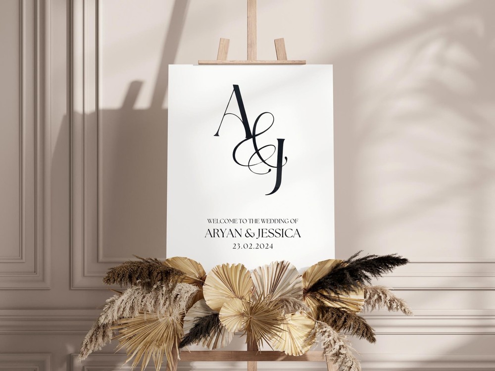 Wedding Ceremony Welcome Sign – Modern Acrylic or Timber Design