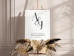 Wedding Ceremony Welcome Sign – Modern Acrylic or Timber Design
