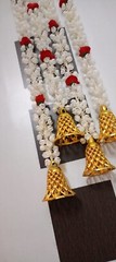 Artificial jasmine Hand made flower with bell gardland set of 4