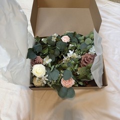 LINGS MOMENTS 6ft Garland, Dusty Rose, Pastel Pink, White