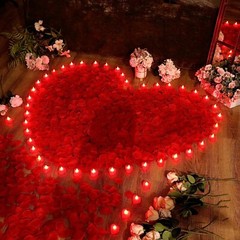 Romantic Artificial Rose Petal – 6000 Pieces – Heart LED Candle – Decorative