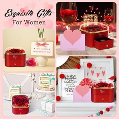 Mothers Day Flowers Roses Gifts for Mom – Preserved Real Blue Rose with Red