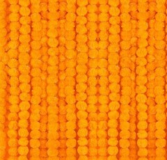 Krati Exports 5 PC – 5 feet Marigold Garland 5, Golden Yellow (Light Orange)