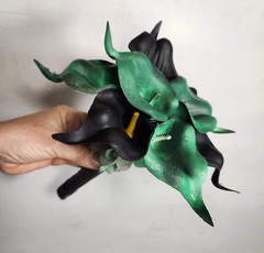 Hunter Green Black Calla Lily Bridal Wedding Bouquet Accessories