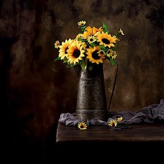 2 Yellow 13″ ARTIFICIAL Faux SILK SUNFLOWER Bouquets Wedding Party Decorations