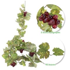 Artificial Grape Vine Leaf Garland Plant with 5 1 Summer Grape Leaf Garland