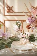 Set of 6 Blush Wedding Centerpieces, Dusty Rose Silk Foam Flowers